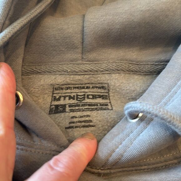 MTN - OPS Gray Hoodie for Men size small fabric is high quality. Electrolytes. - Picture 3 of 7